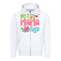 White best mama ever Zipper Hoodie - JahusDesignShop