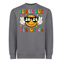 Peace Out 2024 5th Grade Heavyweight Sweatshirt | Teevron