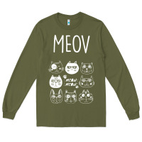 Army Green Meow Long Sleeve Tee - Bettercallsaul
