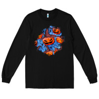 Black halloween pumpkin patch  5 Long Sleeve Tee - BundleAndBundleShop