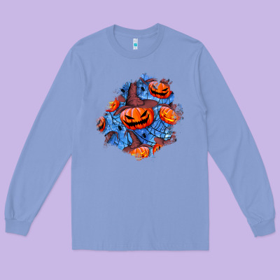 Halloween Pumpkin Patch  5 Long Sleeve Tee Designed By Bundleandbundleshop