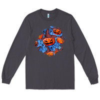 Smoke halloween pumpkin patch  5 Long Sleeve Tee - BundleAndBundleShop