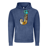 Vintage Denim farm life alphabet lowercase letters j Vintage Hoodie - BundleAndBundleShop