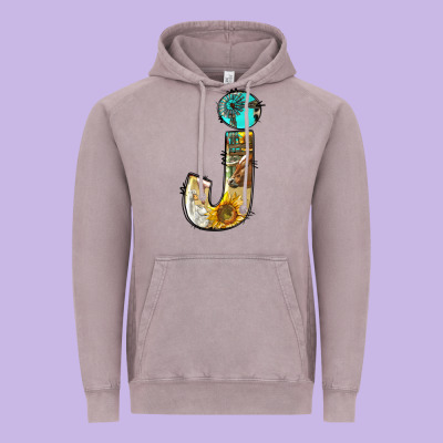 Farm Life Alphabet Lowercase Letters J Vintage Hoodie Designed By Bundleandbundleshop
