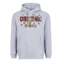 Heather Grey christmas vibes Heavyweight Hoodie - JahusDesignShop
