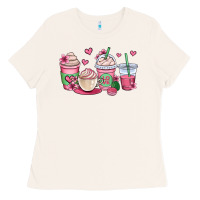 Bone valentines day coffee cups Ladies Tee - OliviaCreatesArt