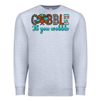 Heather Grey gobble til tou wobble Premium Sweatshirt - JahusDesignShop