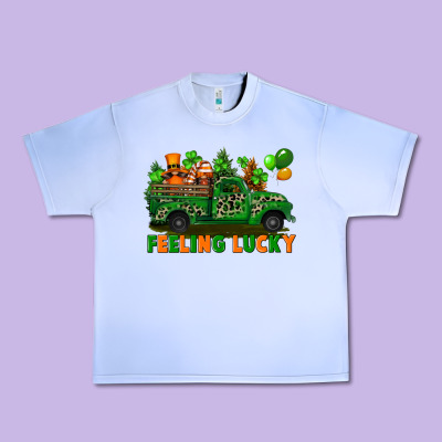 Feeling Lucky With Gnomes On Truck Urban Heavy Tee Designed By Fadigitalartstudio