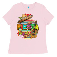 Bubblegum Pink Fiesta Ladies Tee - FaDigitalArtStudio