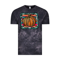 Cloud Black leopard pumpkin with serape background Vintage Tee - RanaPortraitStore
