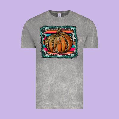 Leopard Pumpkin With Serape Background Vintage Tee Designed By Ranaportraitstore