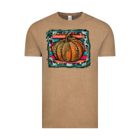 Vintage Coffee leopard pumpkin with serape background Vintage Tee - RanaPortraitStore