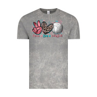 Cloud Rock Peace Love Volleyball Vintage Tee - FaDigitalArtStudio