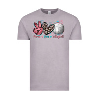 Vintage Zinc Peace Love Volleyball Vintage Tee - FaDigitalArtStudio