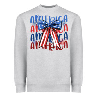 Heather Grey america ribbon Heavyweight Sweatshirt - JahusDesignShop