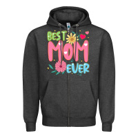 Charcoal Heather best mom ever Zipper Hoodie - JahusDesignShop