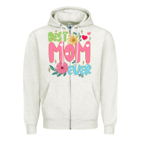 Oatmeal Heather best mom ever Zipper Hoodie - JahusDesignShop