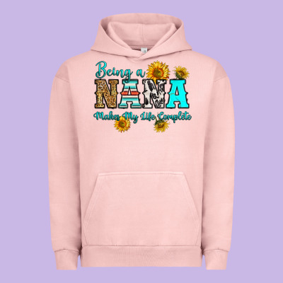 Being Nana Makes My Life Complete Urban Hoodie Designed By Ranaportraitstore