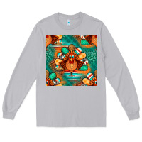 Moon Dust thanksgiving  turkey seamless pattern Long Sleeve Tee - BundleAndBundleShop