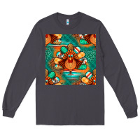 Smoke thanksgiving  turkey seamless pattern Long Sleeve Tee - BundleAndBundleShop