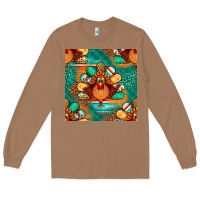 Toasted Coconut thanksgiving  turkey seamless pattern Long Sleeve Tee - BundleAndBundleShop