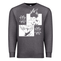 Charcoal Heather hunter gon and killua anime manga Premium Sweatshirt - baoMotion