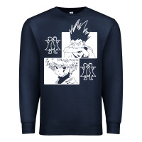 Navy hunter gon and killua anime manga Premium Sweatshirt - baoMotion