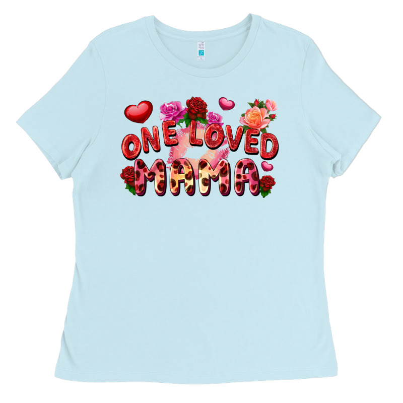 One Loved Mama Valentine's Day Ladies Tee by FaDigitalArtStudio | Teevron