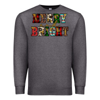 Charcoal Heather merry and bright Premium Sweatshirt - JahusDesignShop