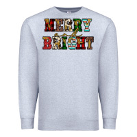 Heather Grey merry and bright Premium Sweatshirt - JahusDesignShop
