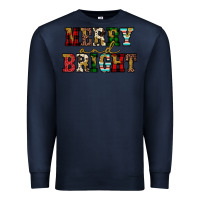 Navy merry and bright Premium Sweatshirt - JahusDesignShop