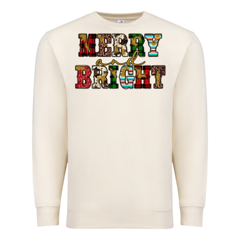 Merry And Bright Premium Sweatshirt by JahusDesignShop | Teevron