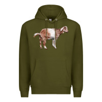 Army Green Nubian Goat Premium Hoodie - LillyAllenDesigns