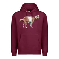Burgundy Nubian Goat Premium Hoodie - LillyAllenDesigns