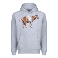 Heather Grey Nubian Goat Premium Hoodie - LillyAllenDesigns