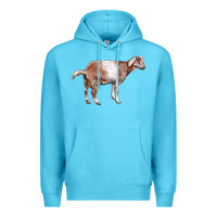 Ocean Blue Nubian Goat Premium Hoodie - LillyAllenDesigns