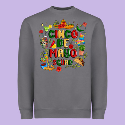 Cinco De Mayo Squad Heavyweight Sweatshirt Designed By Jahusdesignshop
