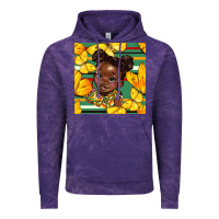 Cloud Purple juneteenth afro girl seamless pattern Vintage Hoodie - BundleAndBundleShop