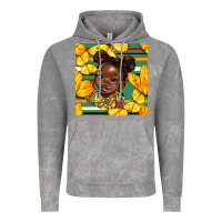 Cloud Rock juneteenth afro girl seamless pattern Vintage Hoodie - BundleAndBundleShop