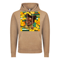 Vintage Coffee juneteenth afro girl seamless pattern Vintage Hoodie - BundleAndBundleShop