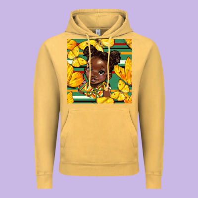Juneteenth Afro Girl Seamless Pattern Vintage Hoodie Designed By Bundleandbundleshop
