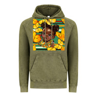 Vintage Olive juneteenth afro girl seamless pattern Vintage Hoodie - BundleAndBundleShop