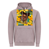 Vintage Zinc juneteenth afro girl seamless pattern Vintage Hoodie - BundleAndBundleShop
