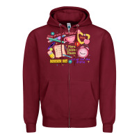 Burgundy teacher stuff Zipper Hoodie - JahusDesignShop