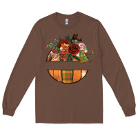 Chestnut customize floral pumpkin Long Sleeve Tee - BundleAndBundleShop