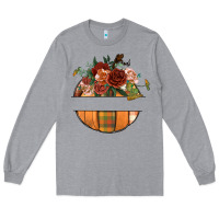 Heather Grey customize floral pumpkin Long Sleeve Tee - BundleAndBundleShop