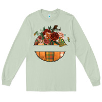 Matcha customize floral pumpkin Long Sleeve Tee - BundleAndBundleShop