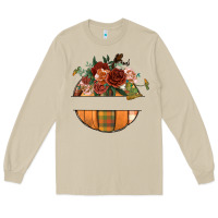 Mushroom customize floral pumpkin Long Sleeve Tee - BundleAndBundleShop