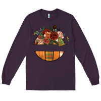 Plum customize floral pumpkin Long Sleeve Tee - BundleAndBundleShop