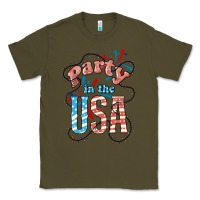 Army Green Party in the USA 4th of july Classic Tee - HowdyJamesFarm